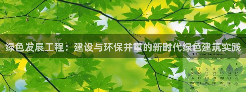 彩名堂用不了：绿色发展工程：建设与环