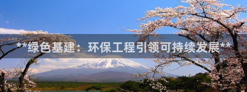 彩名堂计划和01计划怎么很稳：**绿色基建：环保工程引领可持