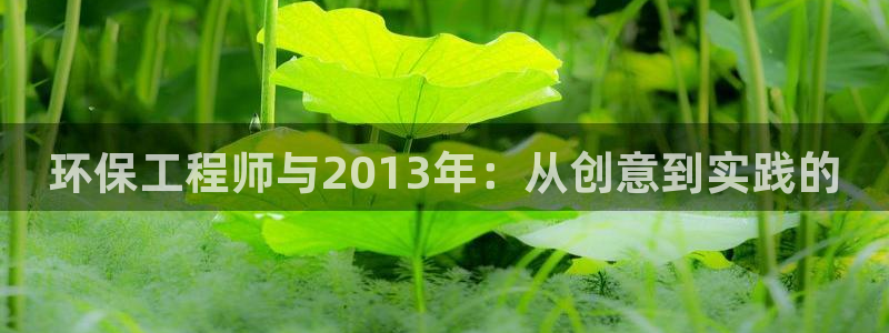 彩名堂计划官方下载网址：环保工程师与2013年：从创意到实践